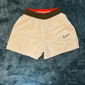Nike Shorts small, white w/ orange inner waistband